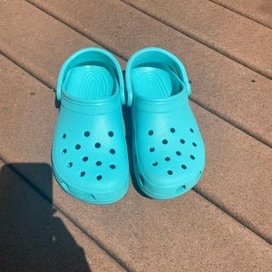 Teal/blue crocs